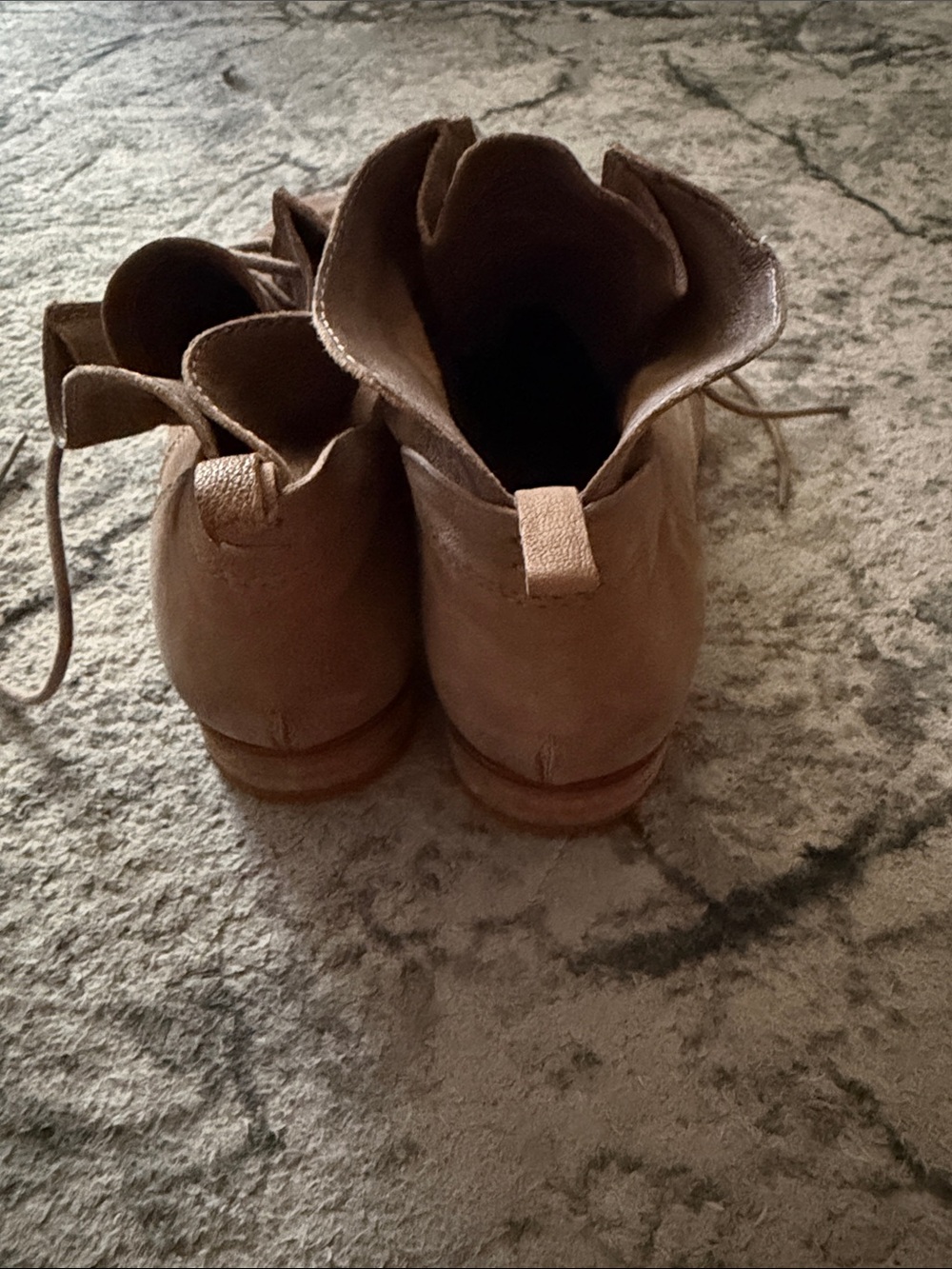 Sam Edelman Womens Taupe Suede Lace-Up Ankle Boots - Picture 7 of 8